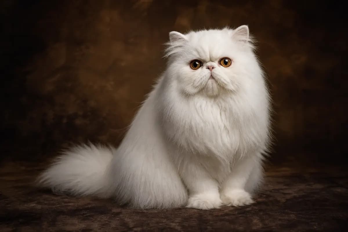 Persian cat in a premium studio portrait